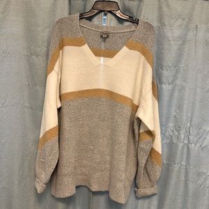 Como Vintage v-neck sweater with balloon sleeve